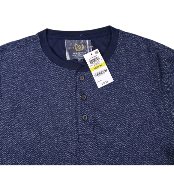 NWT CLUB ROOM HENLEY SWEATER SHIRT - Picture 2 of 4